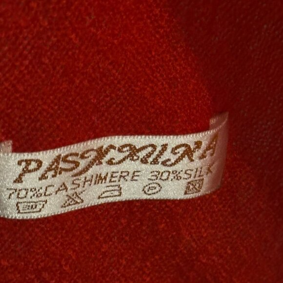 Pashmina Red Scarf - Picture 3 of 3